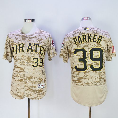 Pirates #39 Dave Parker Camo Flexbase Authentic Collection Stitched MLB Jersey - Click Image to Close